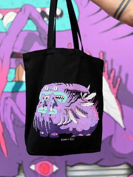 Black Rainbow Tote Bug