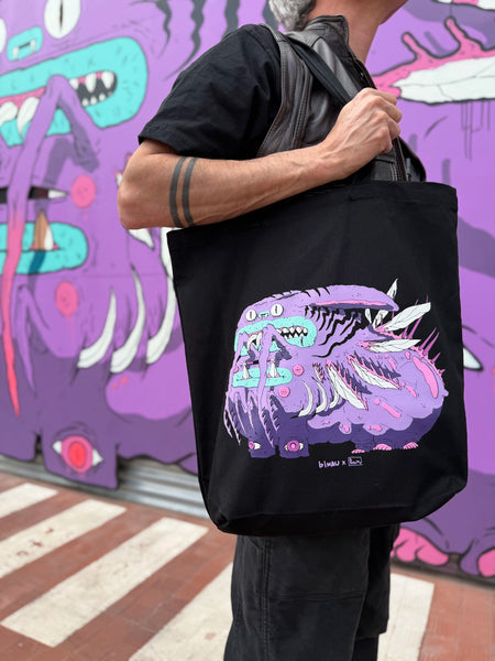 Black Rainbow Tote Bug