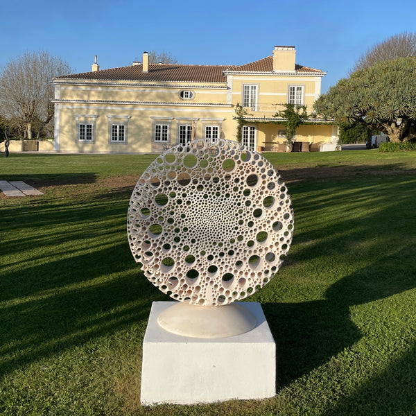 Original marble sculpture "Cosmic Seed" by Matthias Contzen available at Because Art Matters gallery.