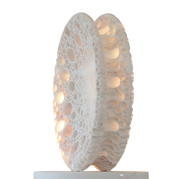 Original marble sculpture "Cosmic Seed" by Matthias Contzen available at Because Art Matters gallery.