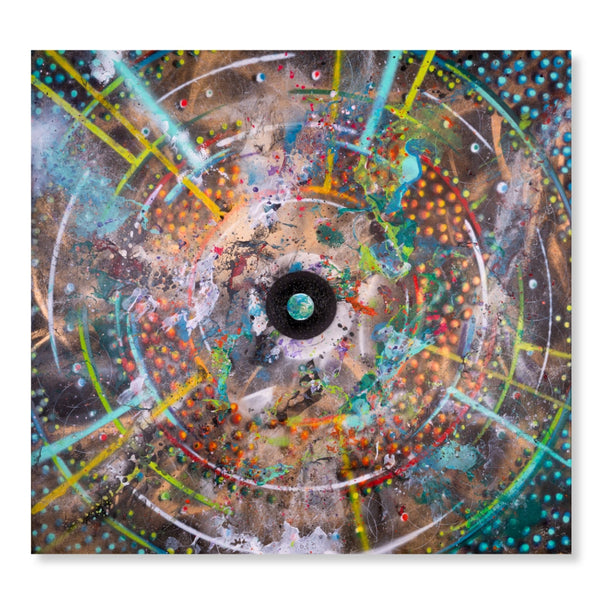 Original acrylic painting "Patterns from Pangea" by RAM (Miguel Caeiro) available at Because Art Matters gallery.