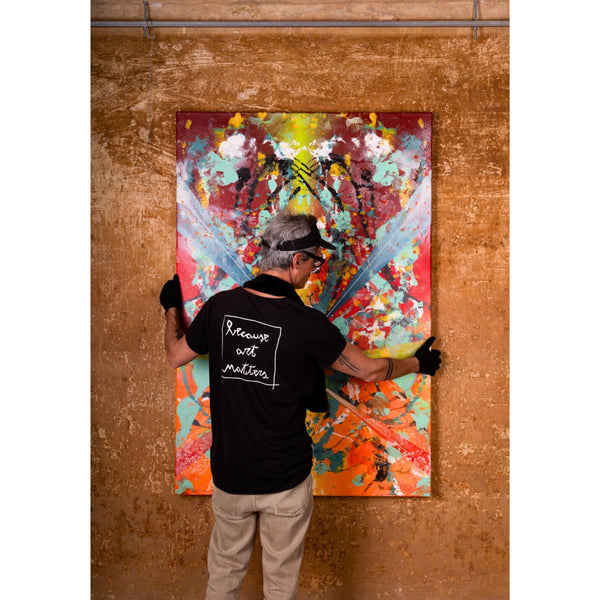 Original acrylic painting "Solid Corpus" by RAM (Miguel Caeiro) available at Because Art Matters gallery.