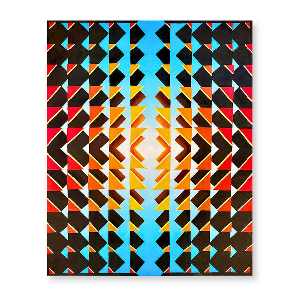 Pintura original 'Boom Live 2025 #1' de Xavi Panneton. Acrílico sobre tela, disponível na galeria Because Art Matters. Obra de arte contemporânea com a linguagem visual vibrante e gestual característica do artista.