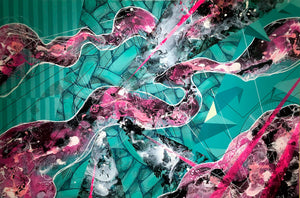 Buy Original Art on Canvas by Graffiti Street Artists ARM Collective "Interstellar Patterns" Because Art Matters
