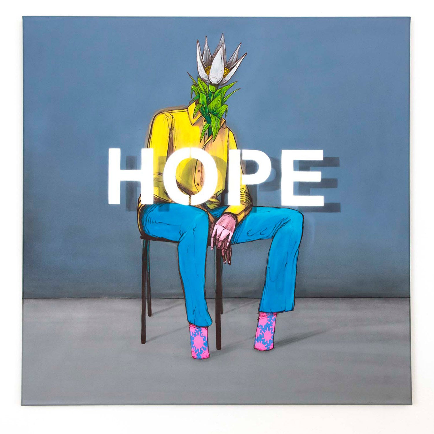 Buy Original Art on canvas by Goncalo MAR Street Artist "HOPE" Because Art Matters